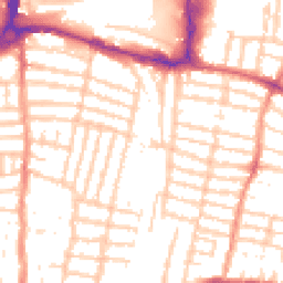 Daytime road noise heatmap for PO4 0JF