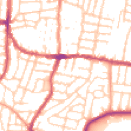 Daytime road noise heatmap for PO4 0JY