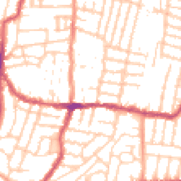 Daytime road noise heatmap for PO4 0LN