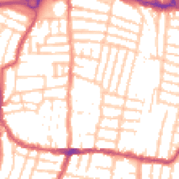 Daytime road noise heatmap for PO4 0LZ