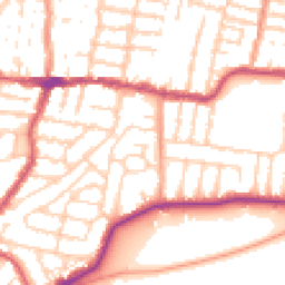 Daytime road noise heatmap for PO4 0NY