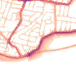 Daytime road noise heatmap for PO4 0NZ