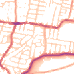 Daytime road noise heatmap for PO4 0PA