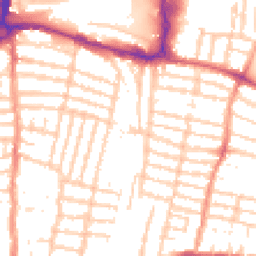 Daytime road noise heatmap for PO4 0PE