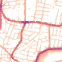 Daytime road noise heatmap for PO4 0PJ