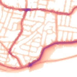 Daytime road noise heatmap for PO4 0QT