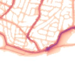 Daytime road noise heatmap for PO4 0RD