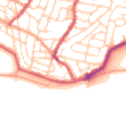 Daytime road noise heatmap for PO4 0SA