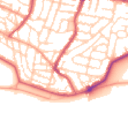 Daytime road noise heatmap for PO4 0UD