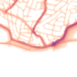 Daytime road noise heatmap for PO4 0UU