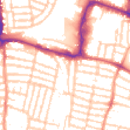 Daytime road noise heatmap for PO4 8AB