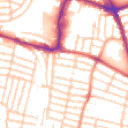 Daytime road noise heatmap for PO4 8AN