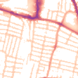 Daytime road noise heatmap for PO4 8AX