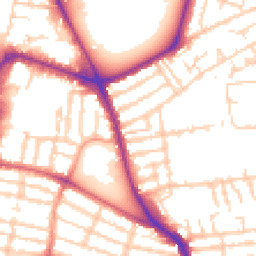 Daytime road noise heatmap for PO4 8BG