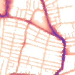 Daytime road noise heatmap for PO4 8DL