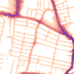 Daytime road noise heatmap for PO4 8DP