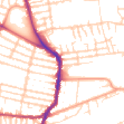 Daytime road noise heatmap for PO4 8DY
