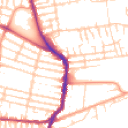 Daytime road noise heatmap for PO4 8EA