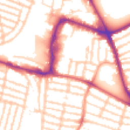 Daytime road noise heatmap for PO4 8FR