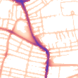 Daytime road noise heatmap for PO4 8GX
