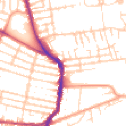 Daytime road noise heatmap for PO4 8HQ