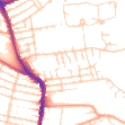 Daytime road noise heatmap for PO4 8JX