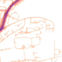 Daytime road noise heatmap for PO4 8PE