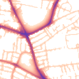 Daytime road noise heatmap for PO4 8PS
