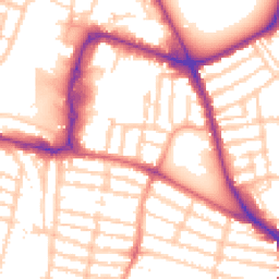 Daytime road noise heatmap for PO4 8RH