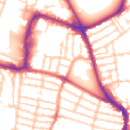 Daytime road noise heatmap for PO4 8RJ