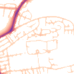 Daytime road noise heatmap for PO4 8SE