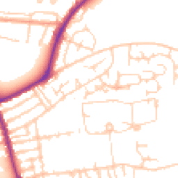 Daytime road noise heatmap for PO4 8SW