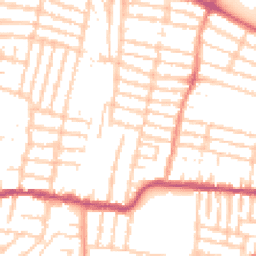 Daytime road noise heatmap for PO4 9AZ