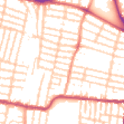 Daytime road noise heatmap for PO4 9BH