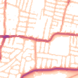 Daytime road noise heatmap for PO4 9DA
