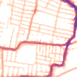 Daytime road noise heatmap for PO4 9DH