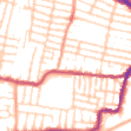 Daytime road noise heatmap for PO4 9DQ