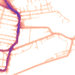 Daytime road noise heatmap for PO4 9JT