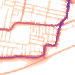 Daytime road noise heatmap for PO4 9NY