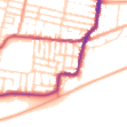 Daytime road noise heatmap for PO4 9PH