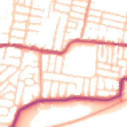 Daytime road noise heatmap for PO4 9QH