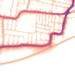 Daytime road noise heatmap for PO4 9QJ