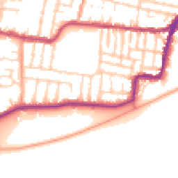 Daytime road noise heatmap for PO4 9RR