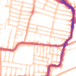 Daytime road noise heatmap for PO4 9RZ