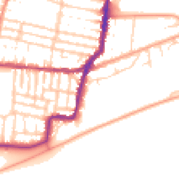 Daytime road noise heatmap for PO4 9XL