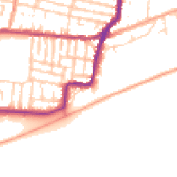 Daytime road noise heatmap for PO4 9YB