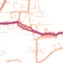 Daytime road noise heatmap for PO40 9AB