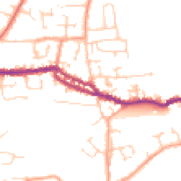 Daytime road noise heatmap for PO40 9AD