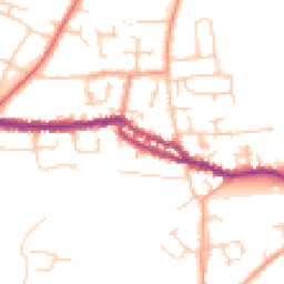 Daytime road noise heatmap for PO40 9AG