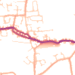 Daytime road noise heatmap for PO40 9AH